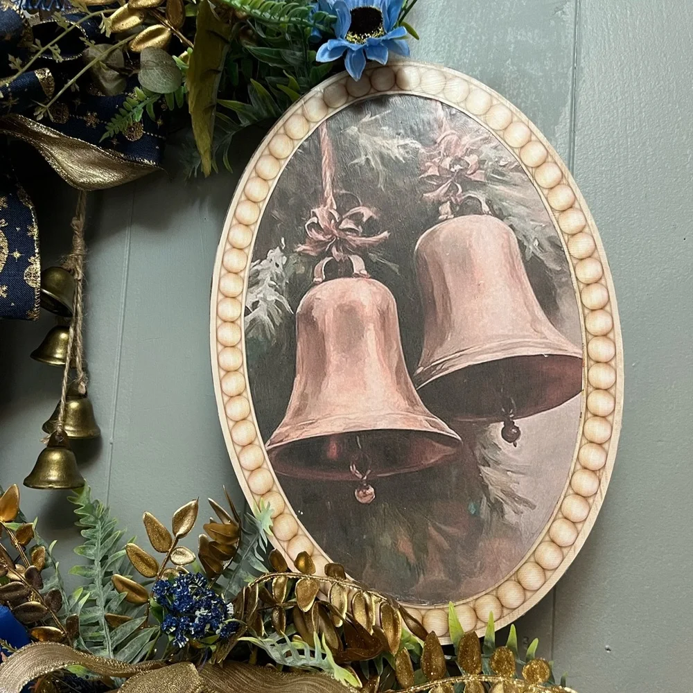 Elegant Bell Wall Art with Floral Accents